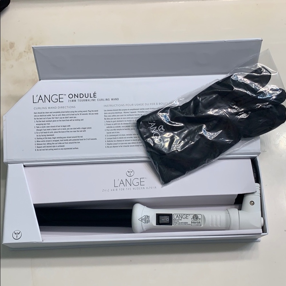 Lange 25mm White Ondule Curling Wand
